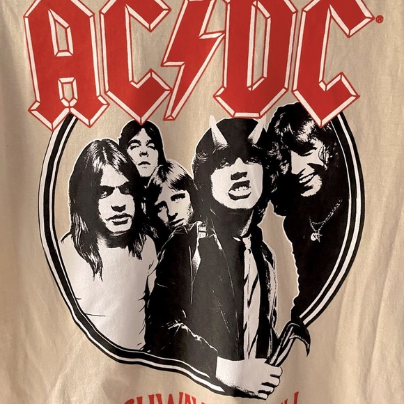 Women’s Cut Rock Tee, ACDC, Sand Beige, New, S - Picture 9 of 12